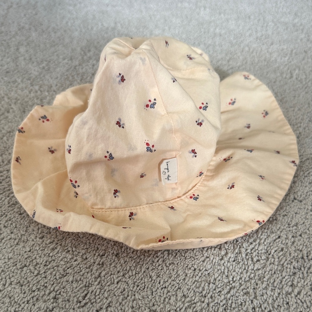 Charming Cream Floral Kids Hat